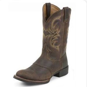 Mens Western Justin boot. Complete product details on photo.